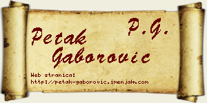 Petak Gaborović vizit kartica